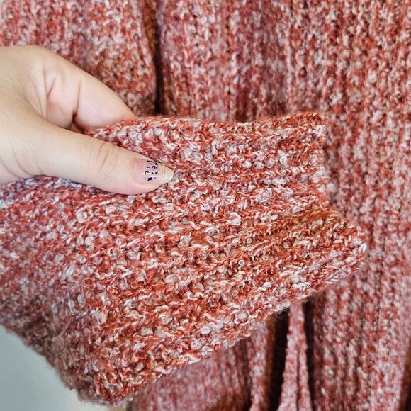 BB Dakota Steve Madden Odetta Open Pocket Cardigan Rust Women's Medium Fall - Picture 4 of 10